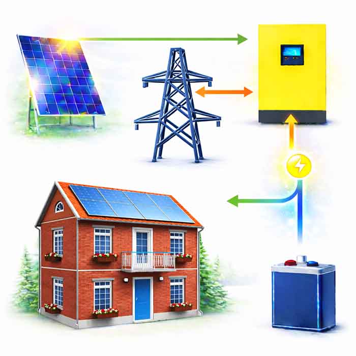 Солнечная электростанция «Дом - 2» (Независимость+Экономия)