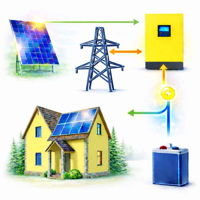 Солнечная электростанция «Коттедж - 2» (Независимость+Экономия)