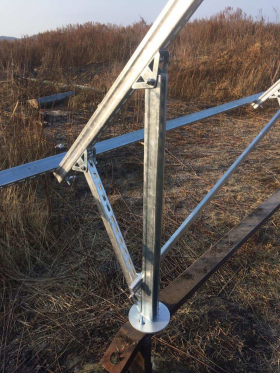 Комплект установки 12-ти солнечных батарей на землю ( 2 ряда ног )