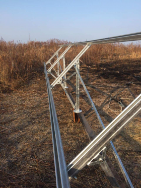 Комплект установки 12-ти солнечных батарей на землю ( 2 ряда ног )